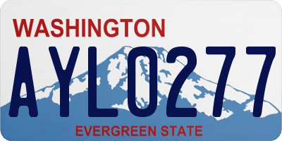 WA license plate AYL0277