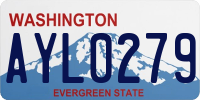 WA license plate AYL0279