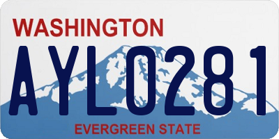 WA license plate AYL0281