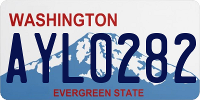 WA license plate AYL0282
