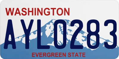 WA license plate AYL0283