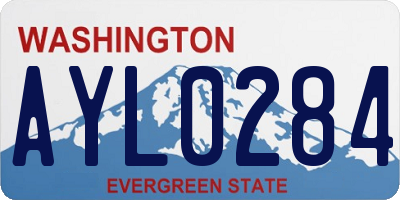 WA license plate AYL0284