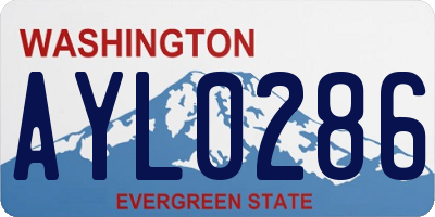 WA license plate AYL0286