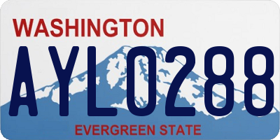 WA license plate AYL0288