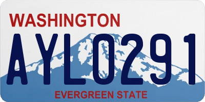 WA license plate AYL0291
