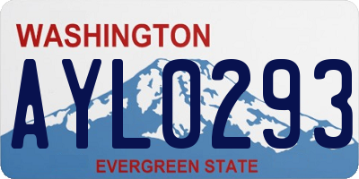 WA license plate AYL0293