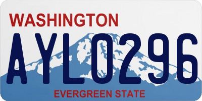 WA license plate AYL0296