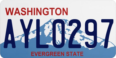 WA license plate AYL0297