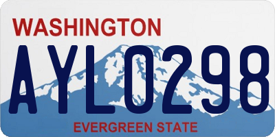 WA license plate AYL0298