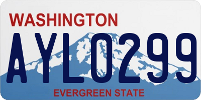 WA license plate AYL0299