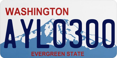 WA license plate AYL0300