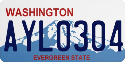WA license plate AYL0304