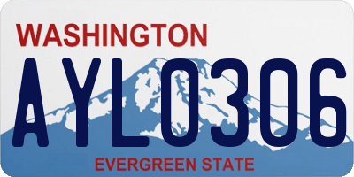 WA license plate AYL0306