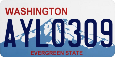 WA license plate AYL0309