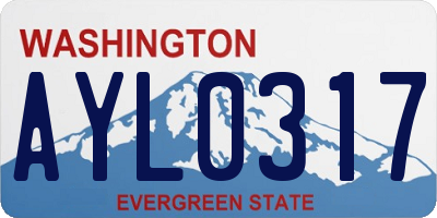 WA license plate AYL0317