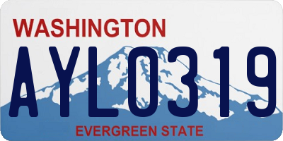 WA license plate AYL0319