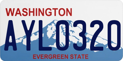 WA license plate AYL0320