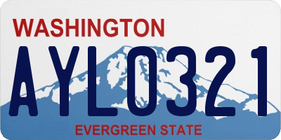 WA license plate AYL0321