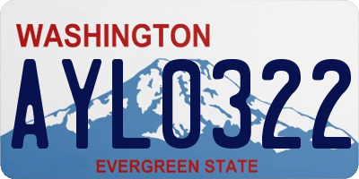 WA license plate AYL0322