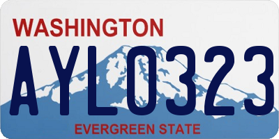 WA license plate AYL0323