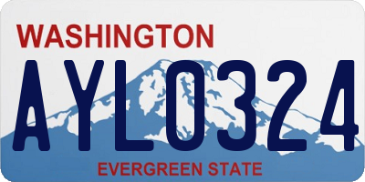 WA license plate AYL0324