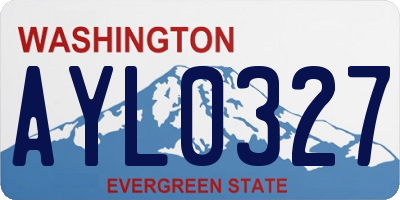 WA license plate AYL0327