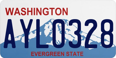 WA license plate AYL0328