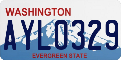 WA license plate AYL0329