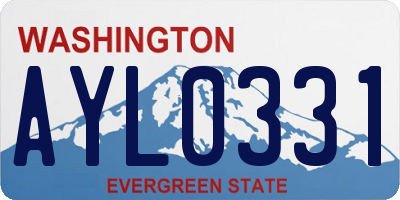 WA license plate AYL0331