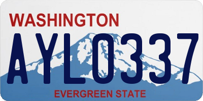 WA license plate AYL0337
