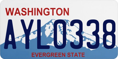 WA license plate AYL0338