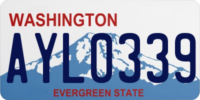 WA license plate AYL0339