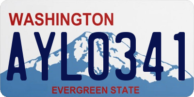 WA license plate AYL0341