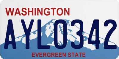 WA license plate AYL0342