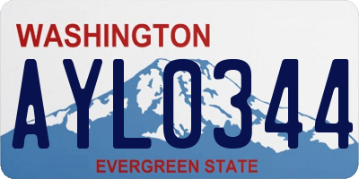 WA license plate AYL0344