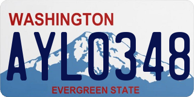 WA license plate AYL0348