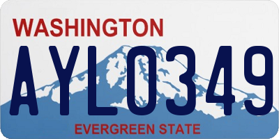 WA license plate AYL0349