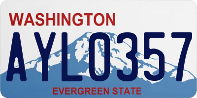 WA license plate AYL0357
