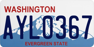 WA license plate AYL0367