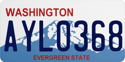 WA license plate AYL0368