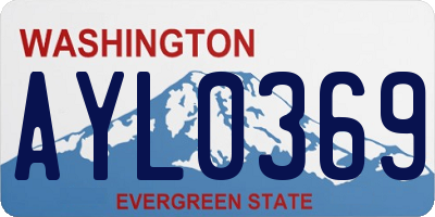 WA license plate AYL0369