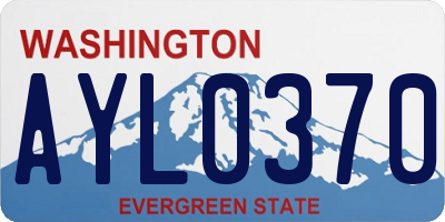 WA license plate AYL0370