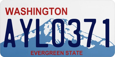WA license plate AYL0371