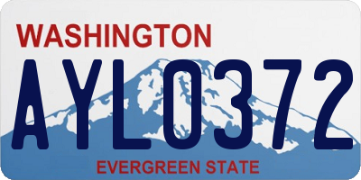 WA license plate AYL0372
