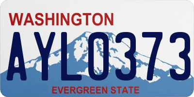 WA license plate AYL0373