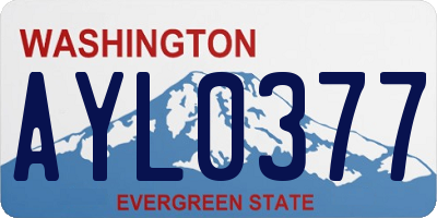 WA license plate AYL0377