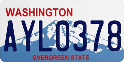 WA license plate AYL0378
