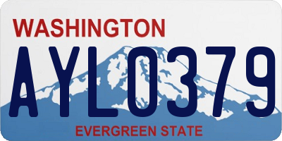 WA license plate AYL0379