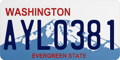 WA license plate AYL0381