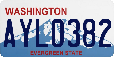 WA license plate AYL0382